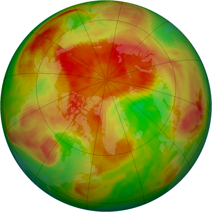 Arctic ozone map for 28 April 1984